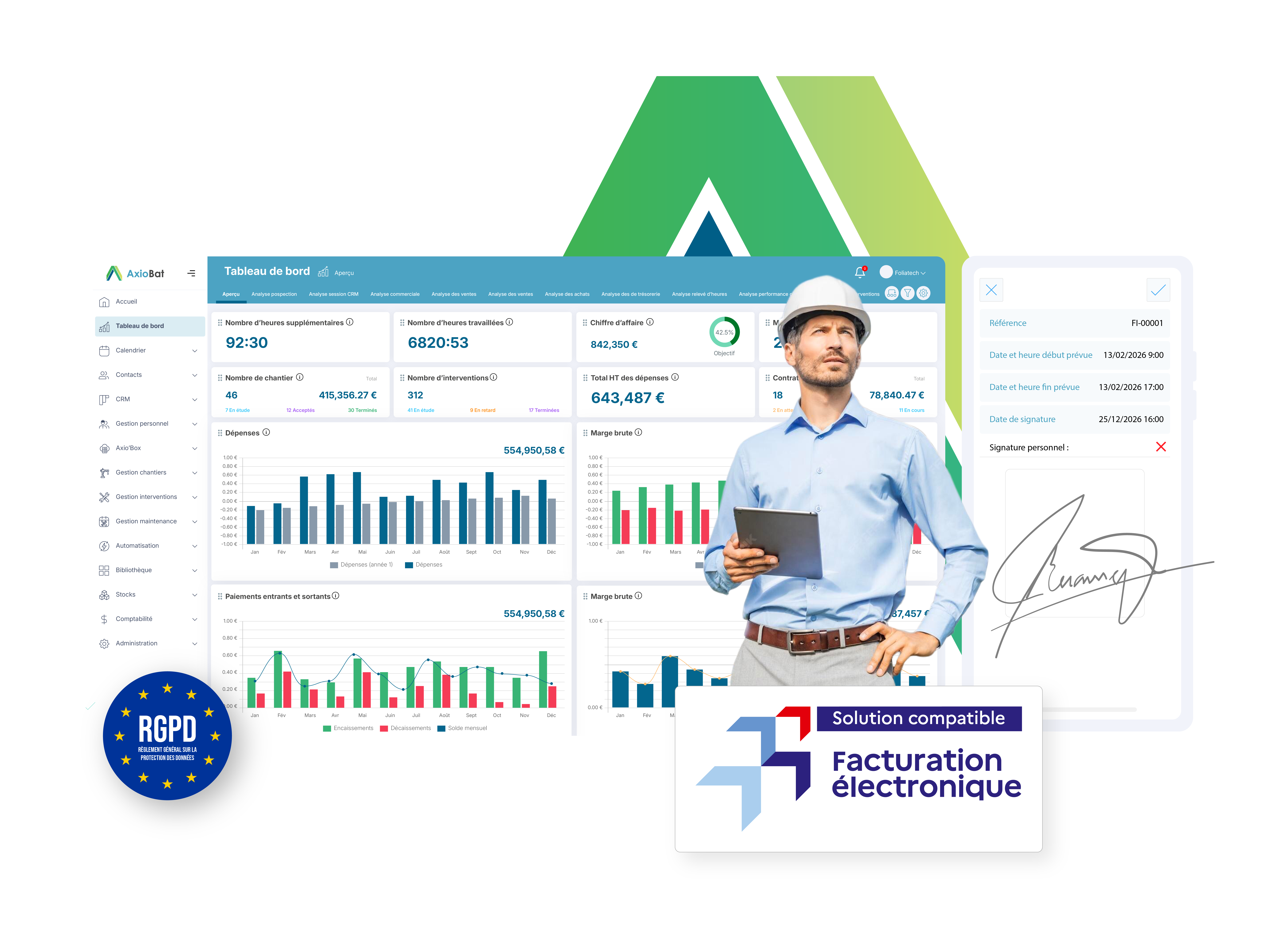 Axiobat solution conforme Facturation électronique 2026